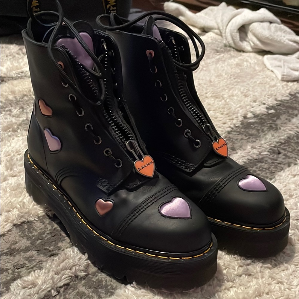 Doc Martens Black Heart Sinclair Platform Boots